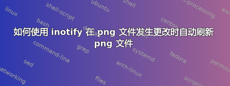 如何使用 inotify 在 png 文件发生更改时自动刷新 png 文件