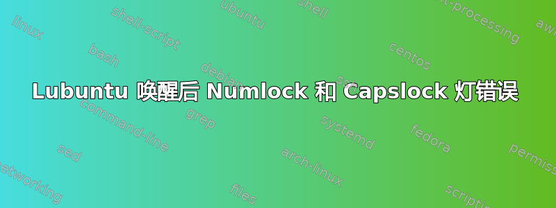 Lubuntu 唤醒后 Numlock 和 Capslock 灯错误