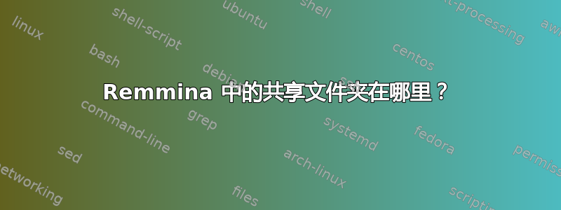 Remmina 中的共享文件夹在哪里？