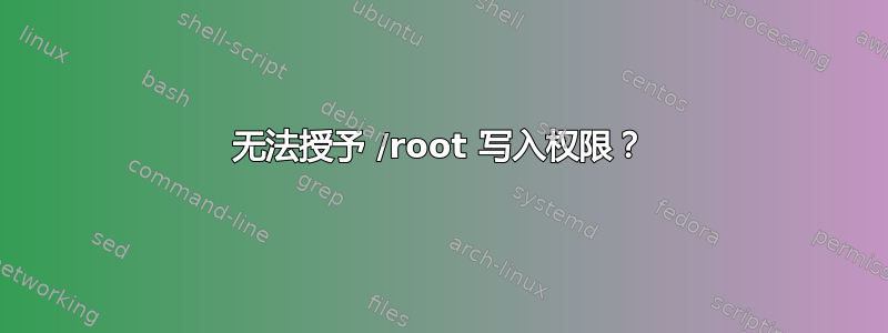 无法授予 /root 写入权限？