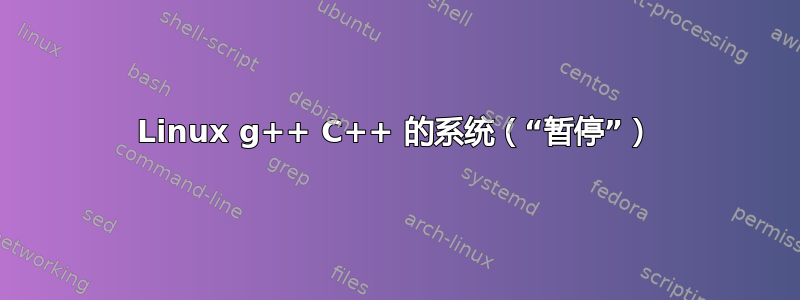 Linux g++ C++ 的系统（“暂停”）