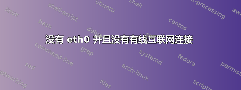 没有 eth0 并且没有有线互联网连接