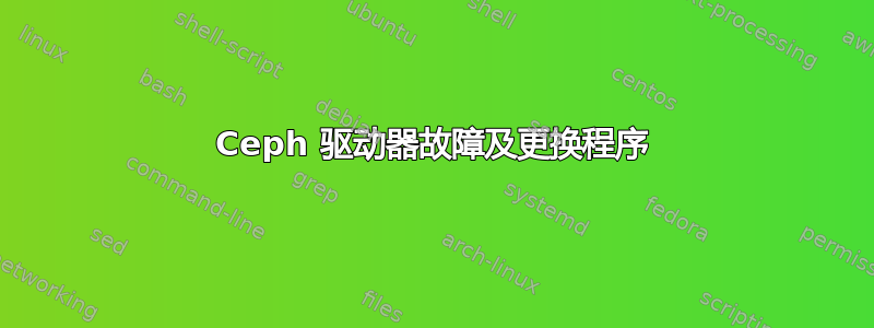 Ceph 驱动器故障及更换程序