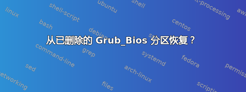 从已删除的 Grub_Bios 分区恢复？