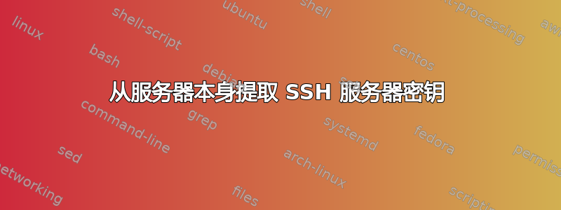 从服务器本身提取 SSH 服务器密钥