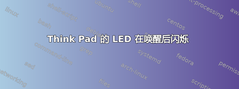 Think Pad 的 LED 在唤醒后闪烁