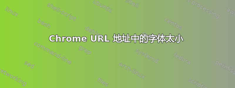 Chrome URL 地址中的字体太小