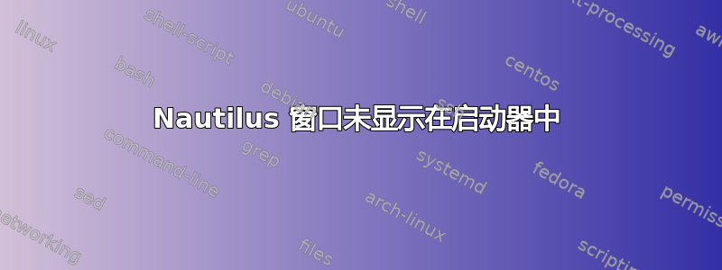 Nautilus 窗口未显示在启动器中