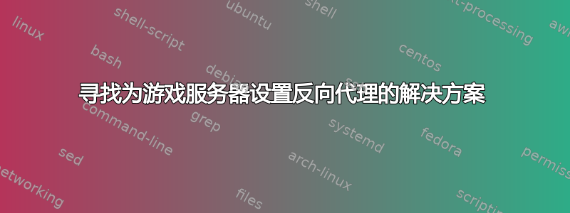 寻找为游戏服务器设置反向代理的解决方案