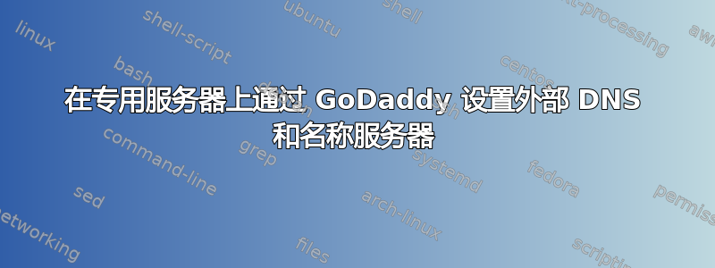 在专用服务器上通过 GoDaddy 设置外部 DNS 和名称服务器