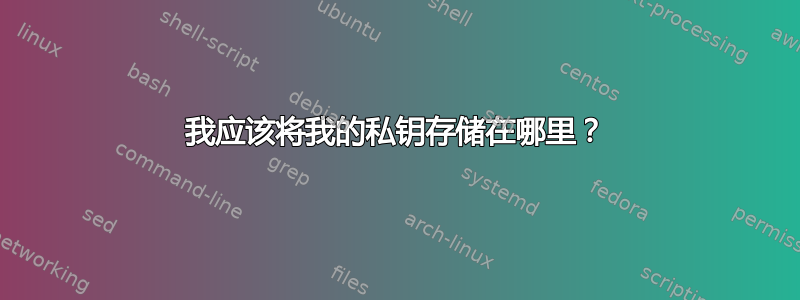 我应该将我的私钥存储在哪里？