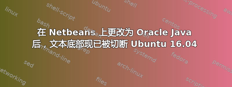 在 Netbeans 上更改为 Oracle Java 后，文本底部现已被切断 Ubuntu 16.04