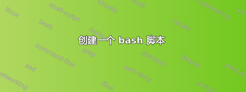 创建一个 bash 脚本