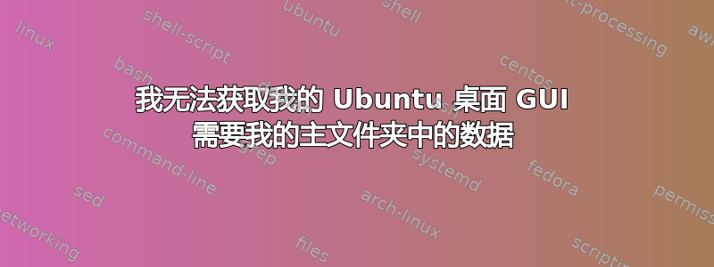 我无法获取我的 Ubuntu 桌面 GUI 需要我的主文件夹中的数据