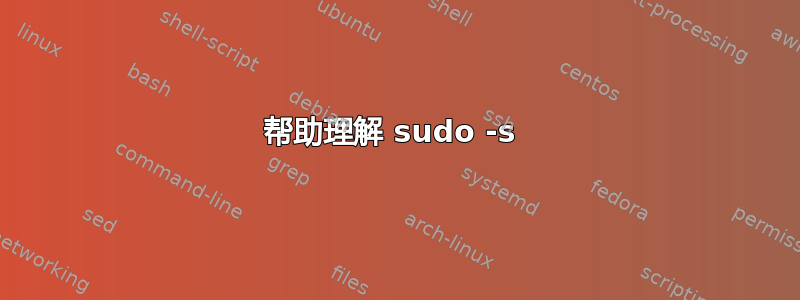 帮助理解 sudo -s 