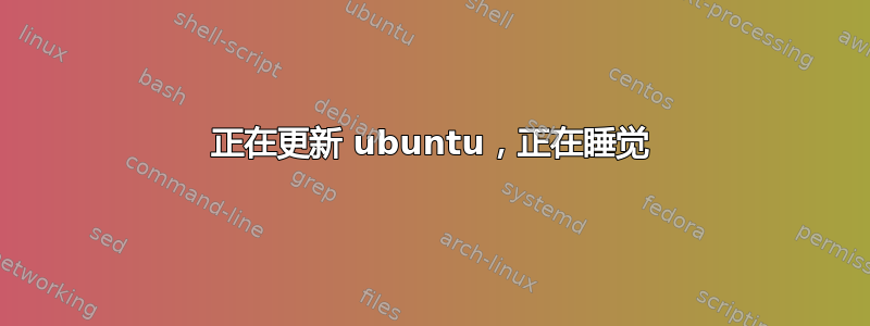 正在更新 ubuntu，正在睡觉