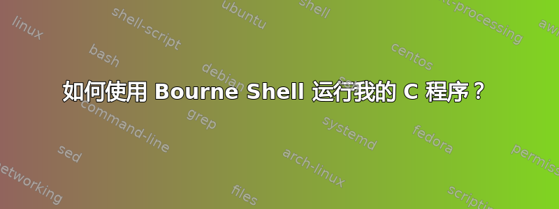 如何使用 Bourne Shell 运行我的 C 程序？