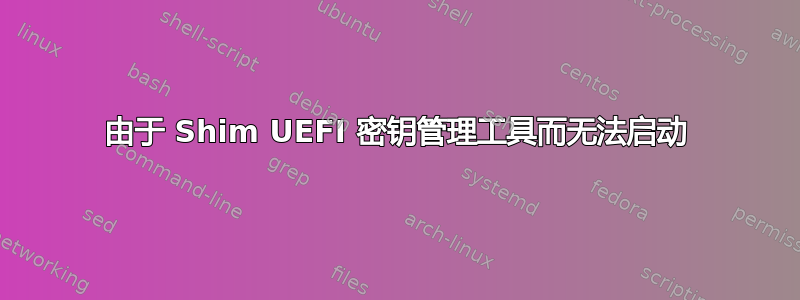 由于 Shim UEFI 密钥管理工具而无法启动