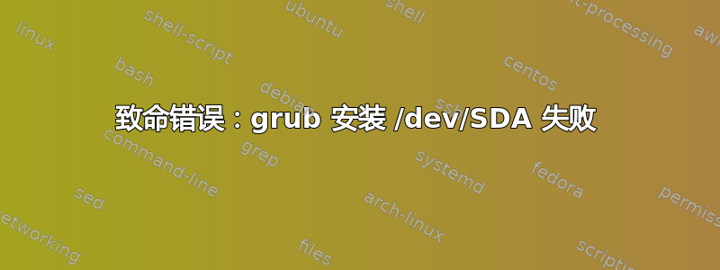 致命错误：grub 安装 /dev/SDA 失败