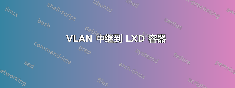 VLAN 中继到 LXD 容器