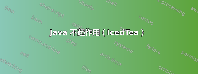 Java 不起作用（IcedTea）