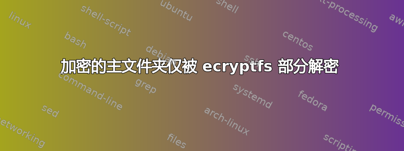 加密的主文件夹仅被 ecryptfs 部分解密