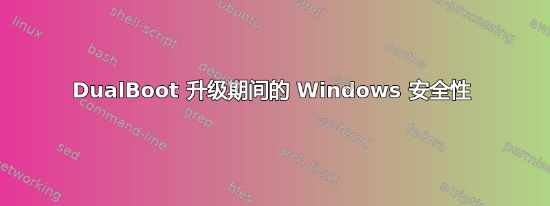 DualBoot 升级期间的 Windows 安全性