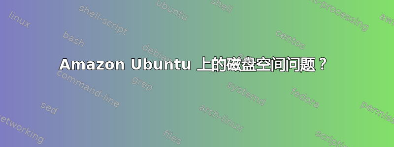 Amazon Ubuntu 上的磁盘空间问题？