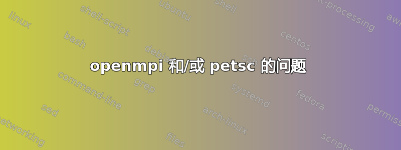 openmpi 和/或 petsc 的问题