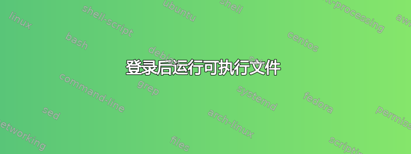 登录后运行可执行文件