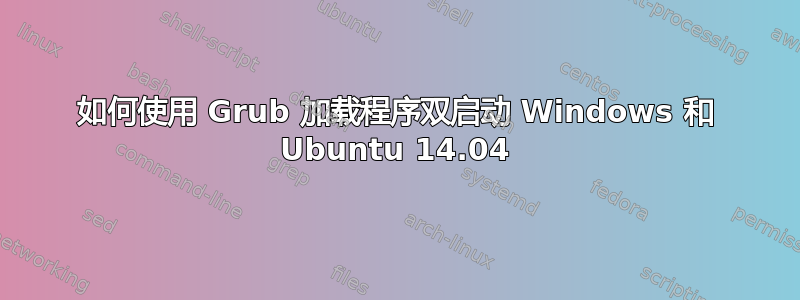 如何使用 Grub 加载程序双启动 Windows 和 Ubuntu 14.04