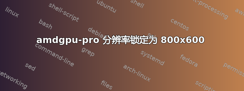 amdgpu-pro 分辨率锁定为 800x600