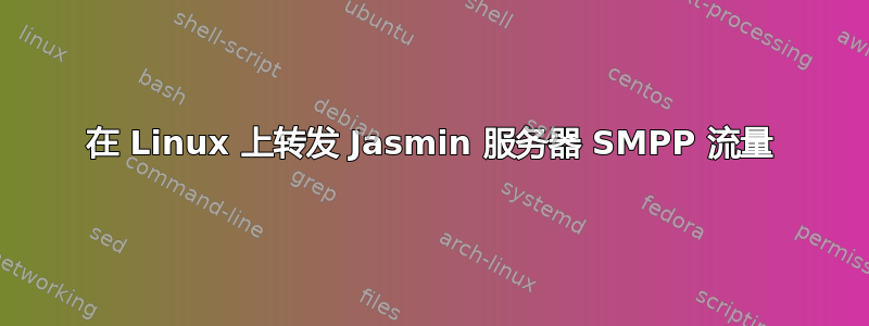 在 Linux 上转发 Jasmin 服务器 SMPP 流量