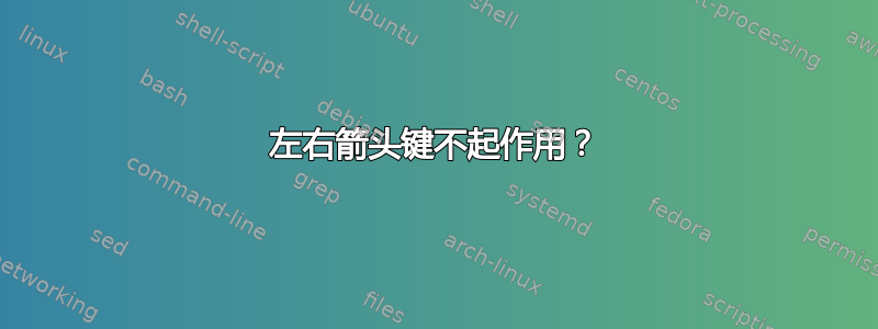 左右箭头键不起作用？