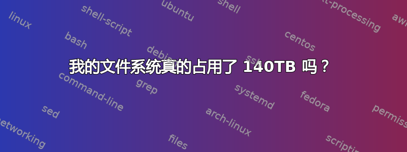 我的文件系统真的占用了 140TB 吗？