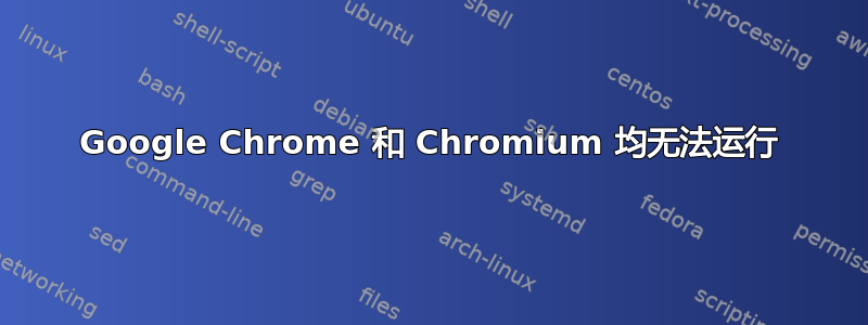 Google Chrome 和 Chromium 均无法运行