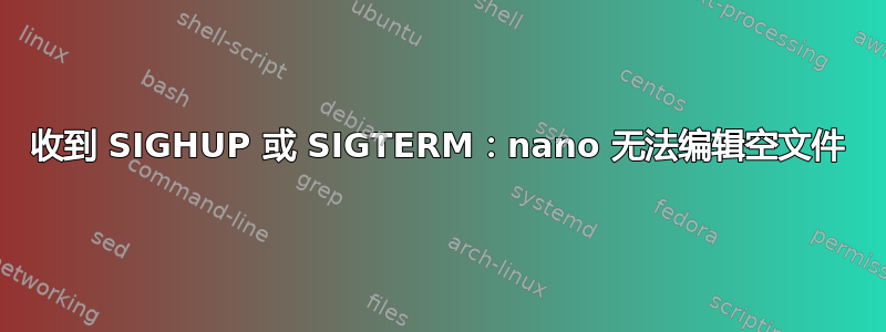 收到 SIGHUP 或 SIGTERM：nano 无法编辑空文件