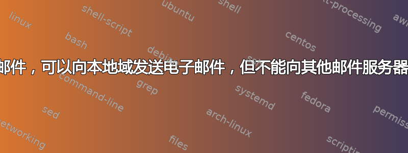 可以接收电子邮件，可以向本地域发送电子邮件，但不能向其他邮件服务器发送电子邮件