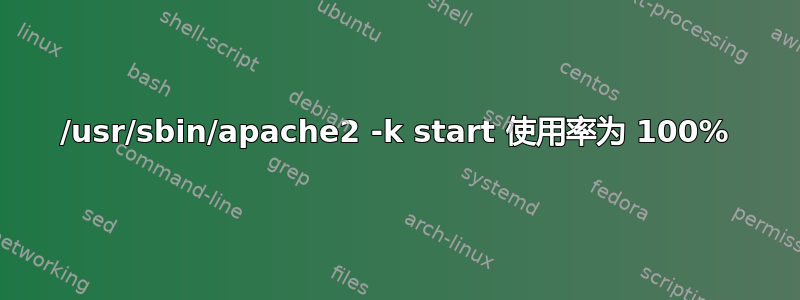 /usr/sbin/apache2 -k start 使用率为 100%