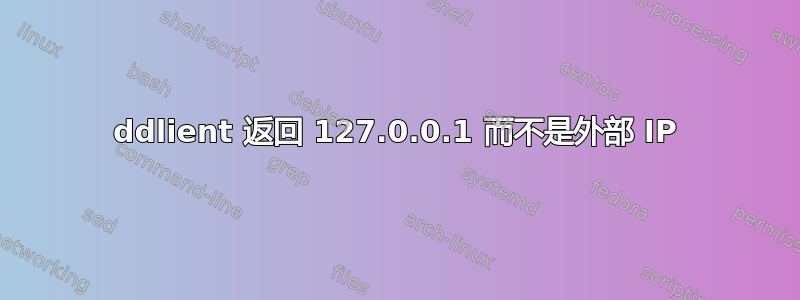 ddlient 返回 127.0.0.1 而不是外部 IP