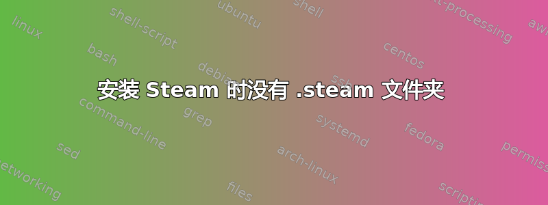 安装 Steam 时没有 .steam 文件夹