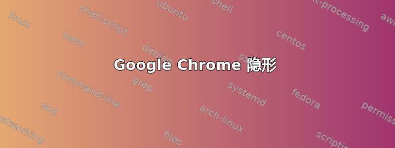 Google Chrome 隐形