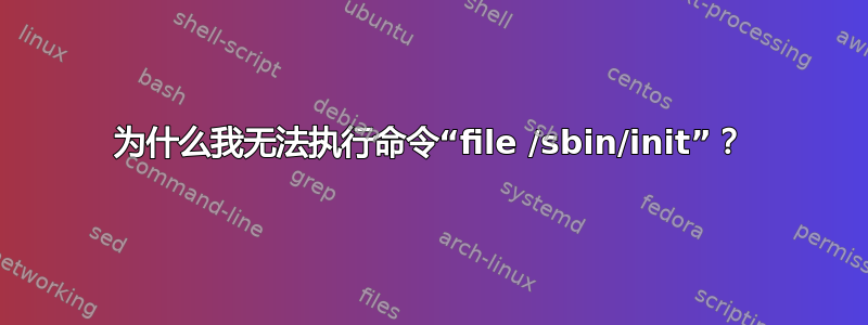 为什么我无法执行命令“file /sbin/init”？