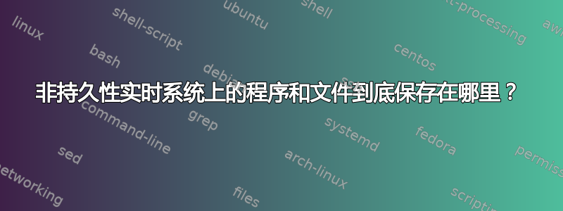 非持久性实时系统上的程序和文件到底保存在哪里？