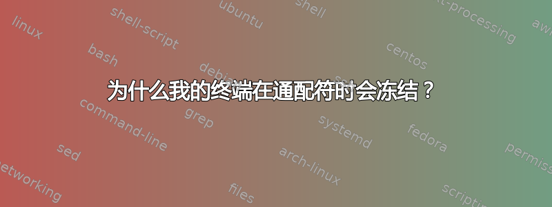 为什么我的终端在通配符时会冻结？