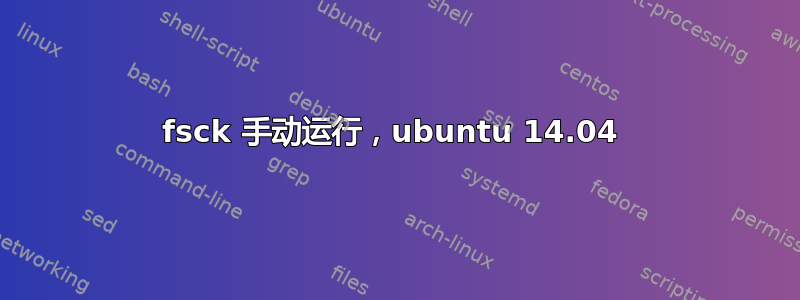 fsck 手动运行，ubuntu 14.04 