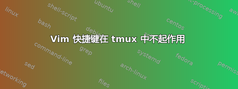 Vim 快捷键在 tmux 中不起作用