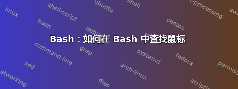 Bash：如何在 Bash 中查找鼠标