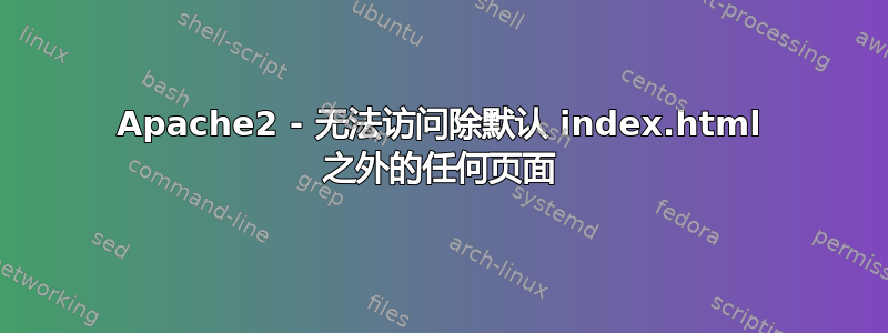 Apache2 - 无法访问除默认 index.html 之外的任何页面