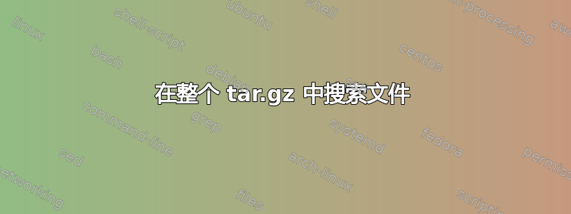 在整个 tar.gz 中搜索文件